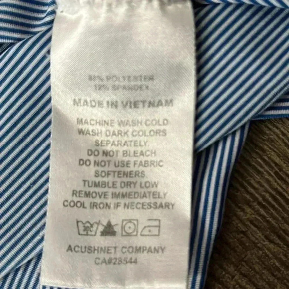 [XL]Foot Joy Blue Spaghetti  Stripes Blue S/S Polo Shirt - Picture 7 of 8